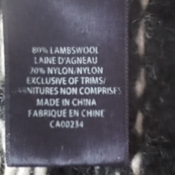 Hudson North Limited Edition black/white Full Zip Knit Lambswool Cardigan size S - Picture 5 of 10